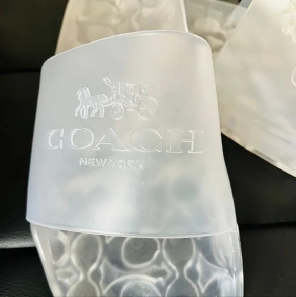 Jelly Coach Frosted Ulyssa Clear Slides - Picture 2 of 5